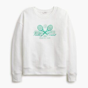 NWT J. Crew White Tennis Sweatshirt
